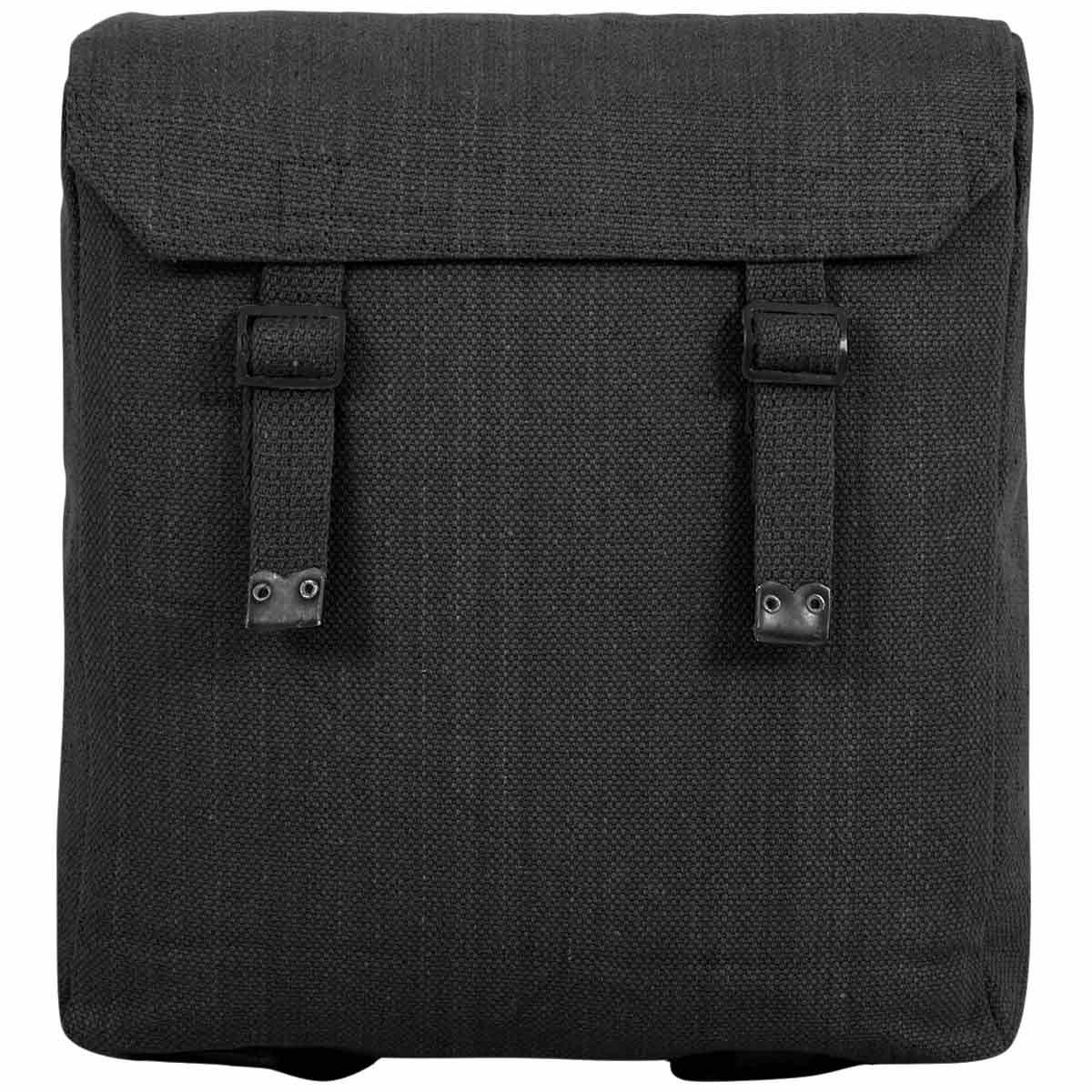 front of highlander canvas webbing backpack black