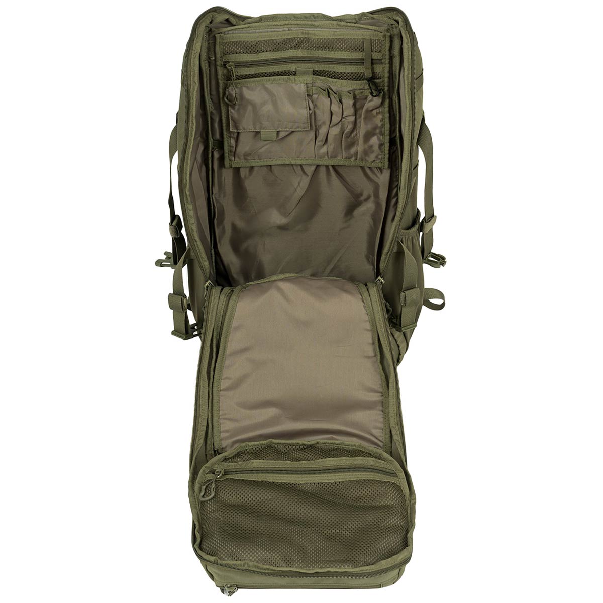 highlander clamshell opening eagle 3 backpack 40l olive green