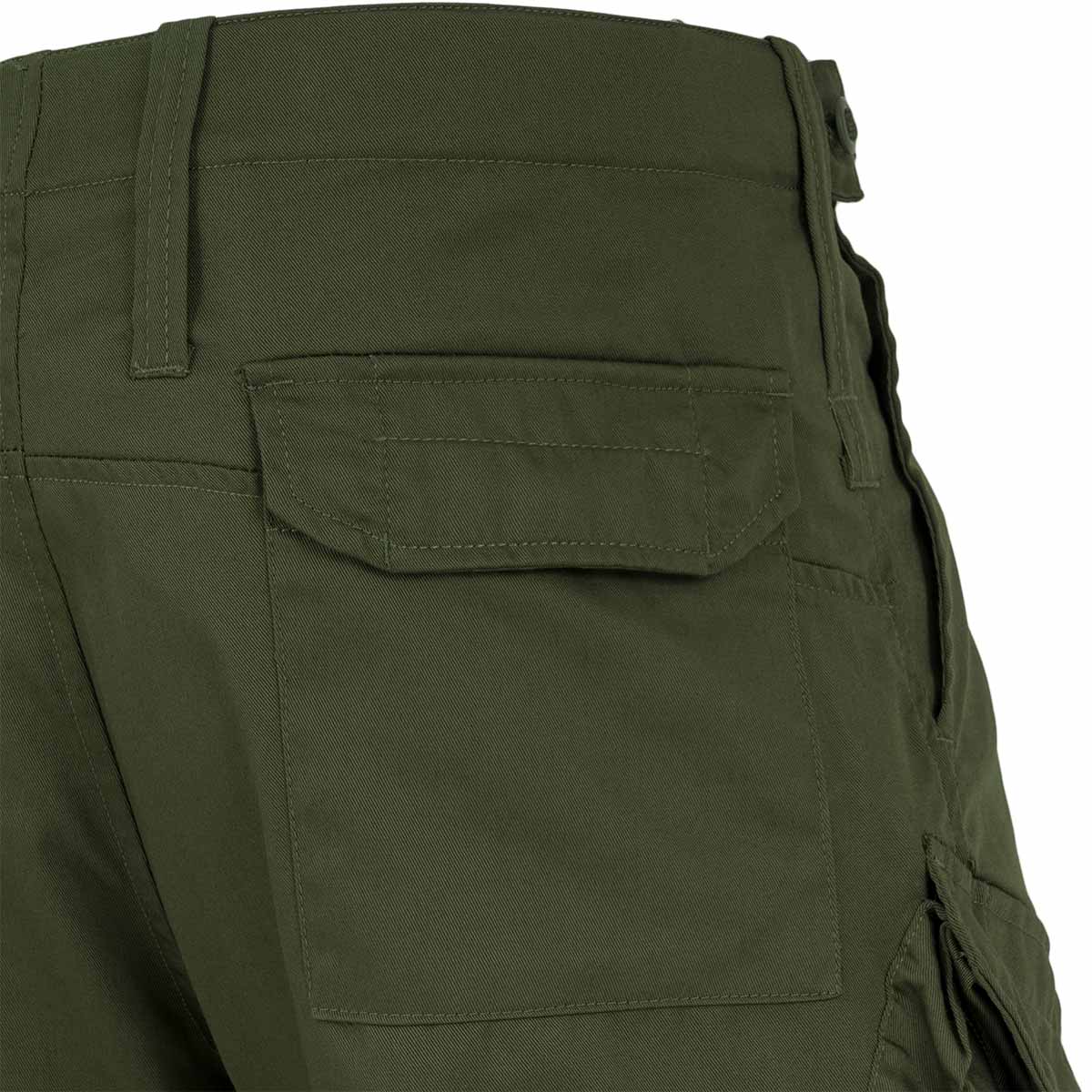 highlander delta trousers olive green back pocket