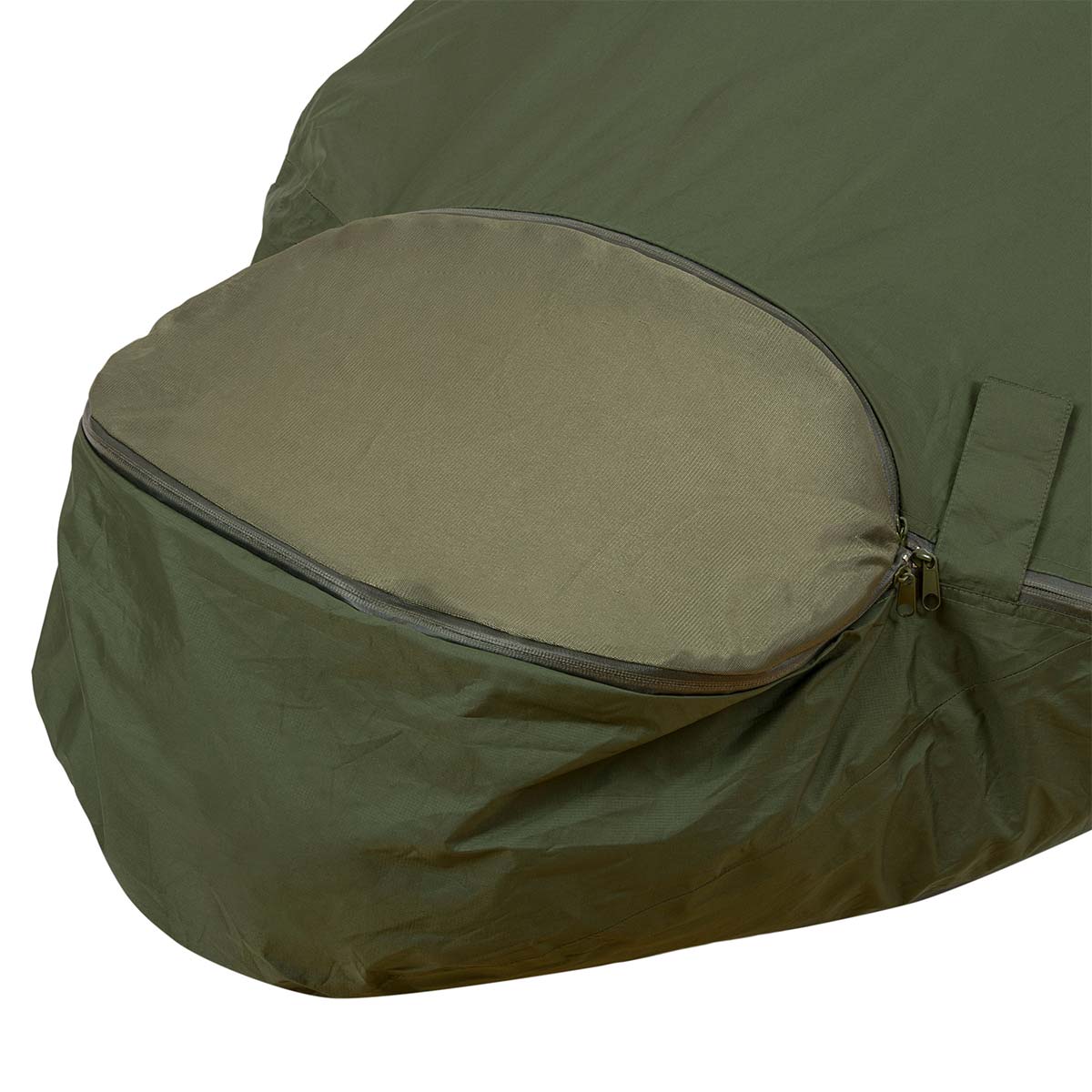 zipped mesh face on highlander hawk bivvy