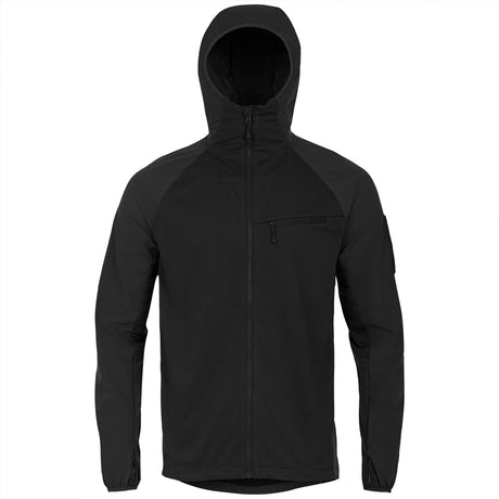 Front View of Highlander Hirta Hybrid Jacket Black