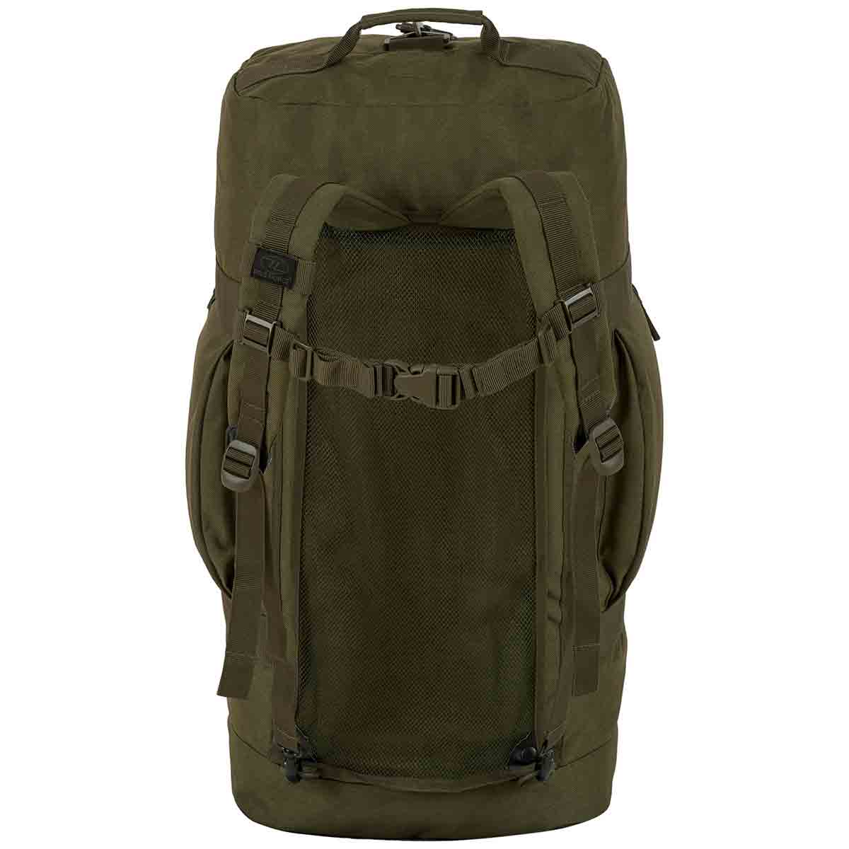 Highlander olive green loader 100L shoulder straps