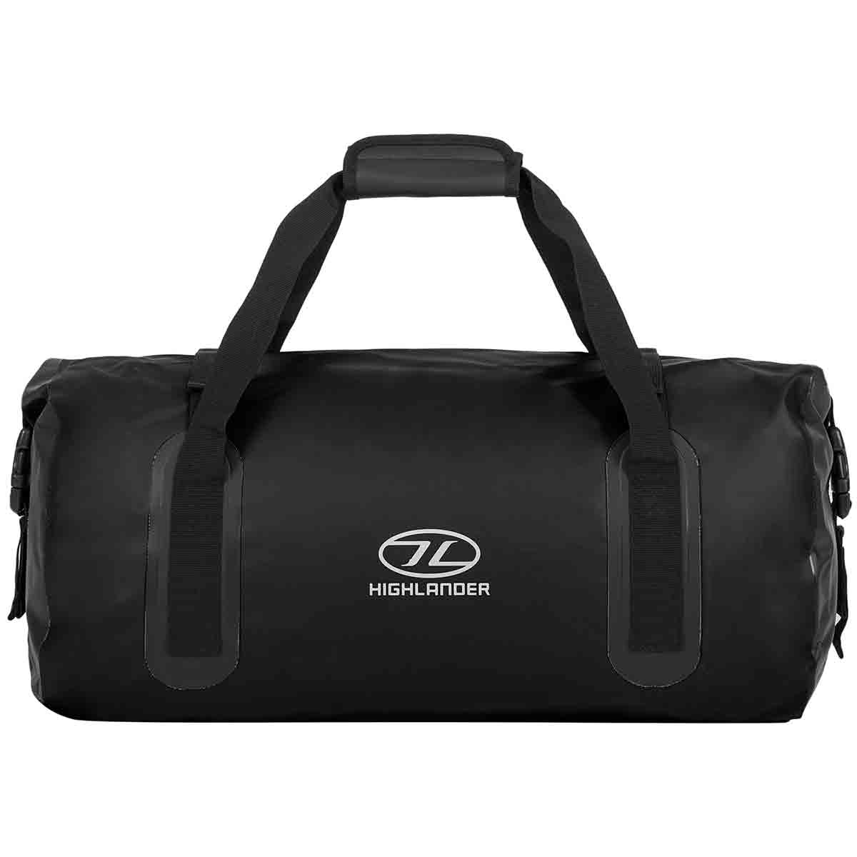 highlander mallaig black waterproof duffel side view