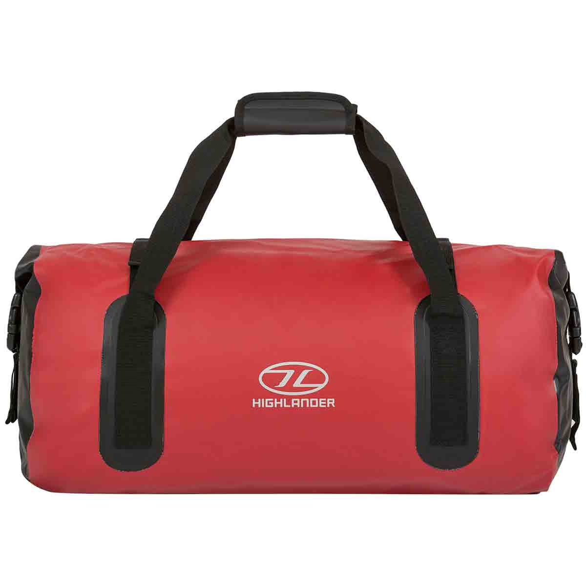 highlander mallaig red waterproof duffel side view