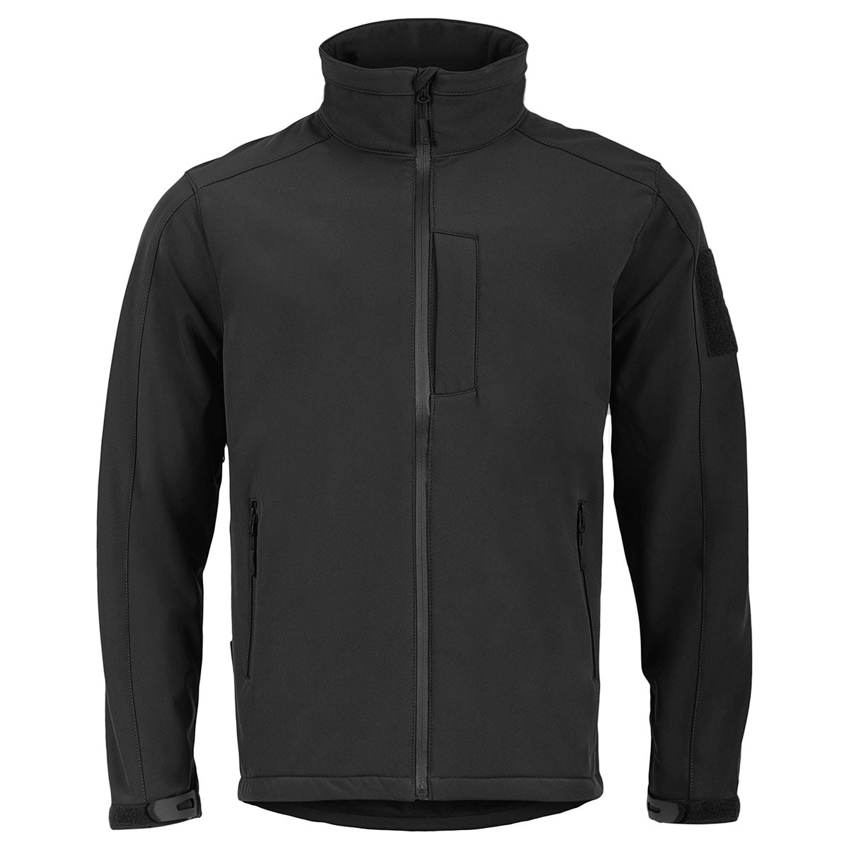 highlander black softshell jacket front