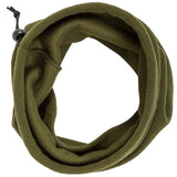 highlander polar fleece neck warmer olive green compact