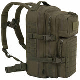 left side of highlander recon 28l pack olive green