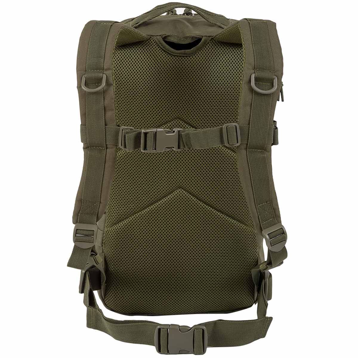 rear of highlander recon 28l pack olive green