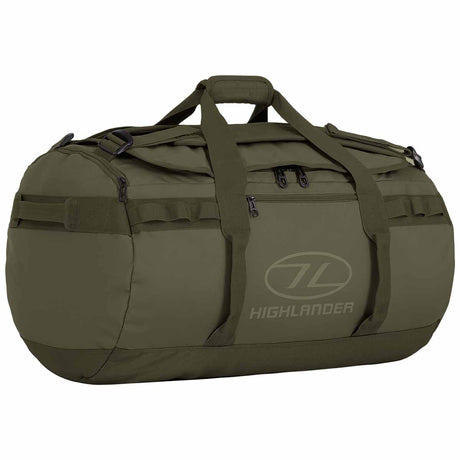 highlander storm kitbag 65 litre olive green holdall