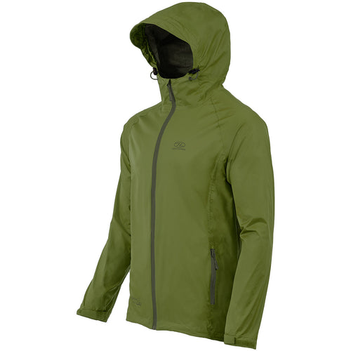 Highlander Stow & Go Waterproof Jacket Olive Green - Free Delivery