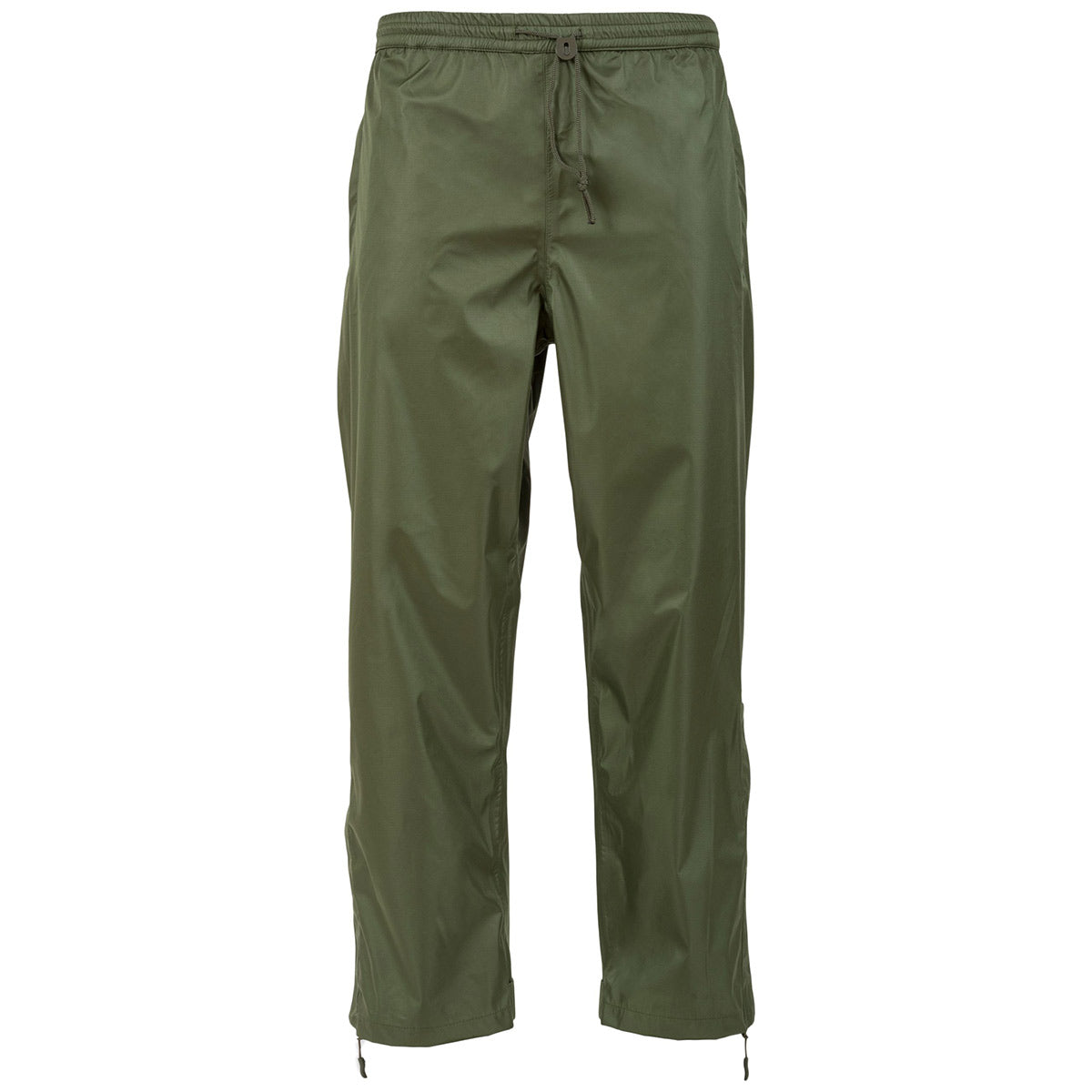 highlander tempest waterproof over trousers olive green front