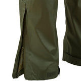 highlander tempest waterproof over trousers olive leg zip