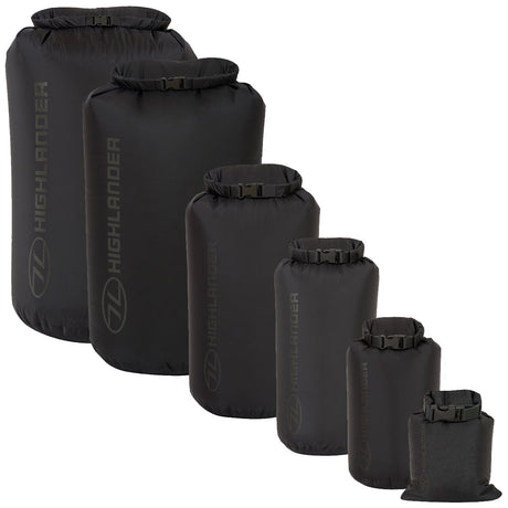 Highlander Black Waterproof Dry Bags