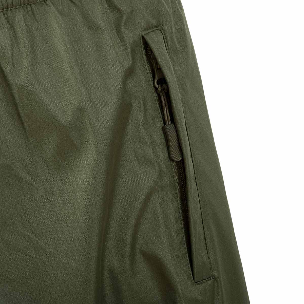 highlandwaterproof tempest over trousers olive zip side pocket