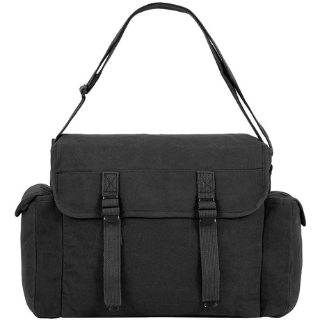 highlander black webbing canvas haversack