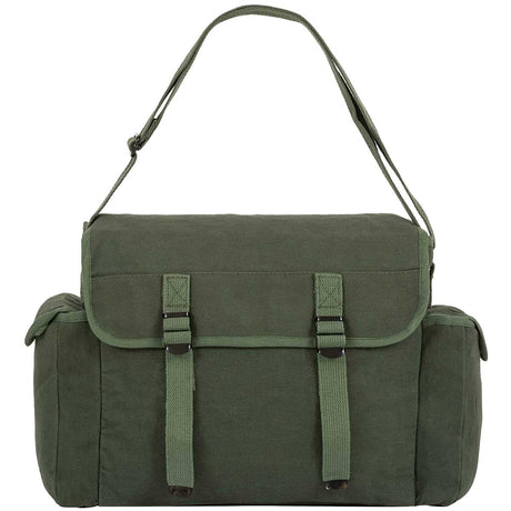 highlander olive green webbing canvas haversack