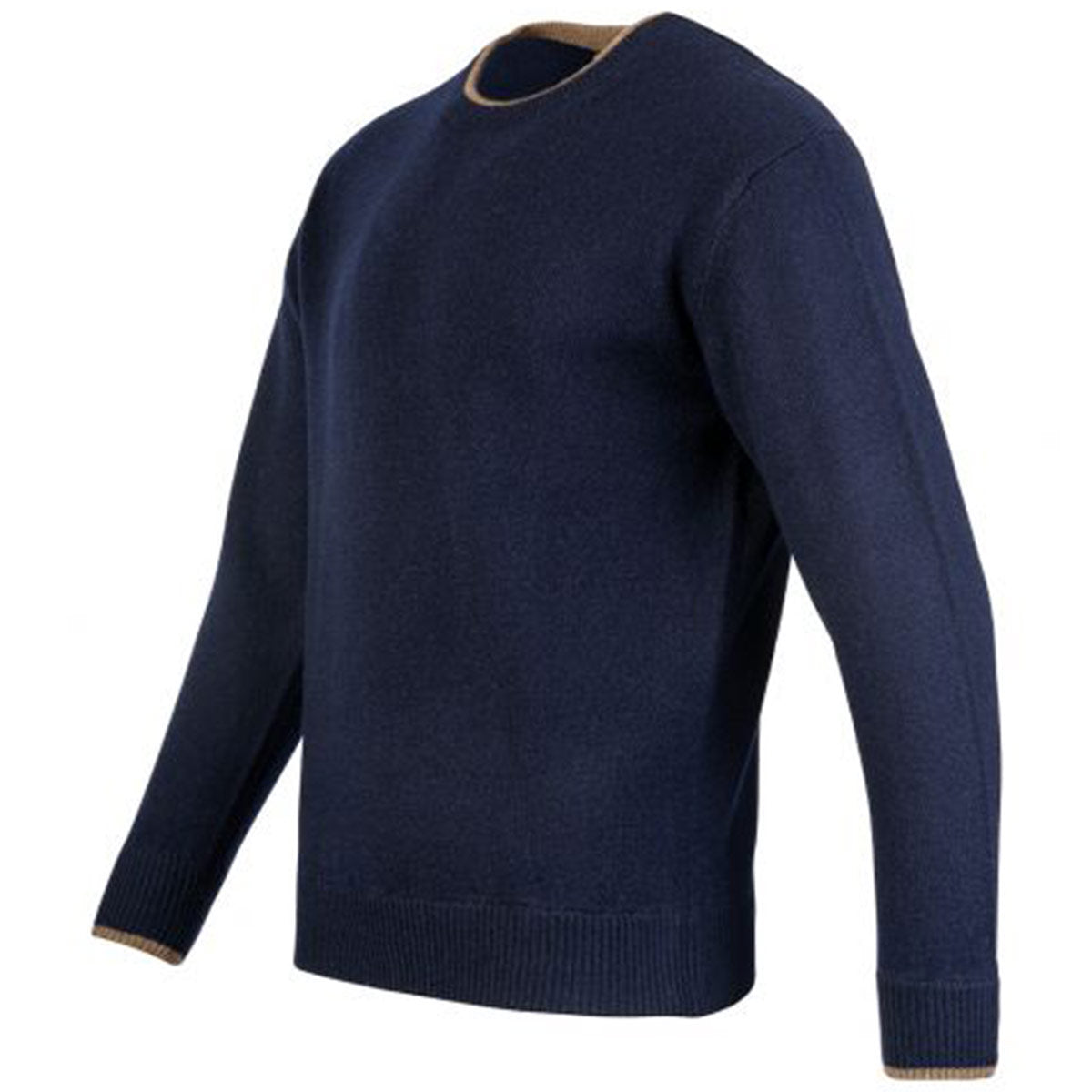 jack pyke smart casual lambswool ashcombe crewknit jumper navy knitwear