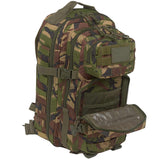 kombat 28 litre molle pack dpm camo front zipped pockets