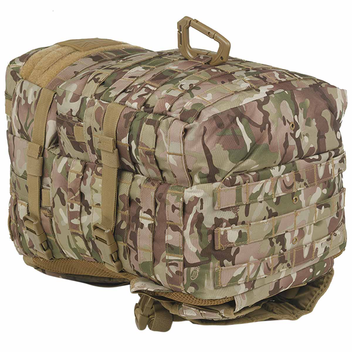 kombat 40 litre molle assault pack btp camo side compression straps