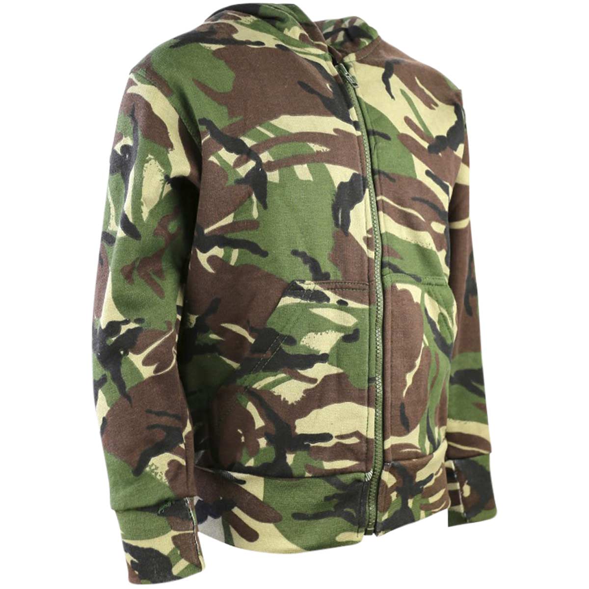 kombat kids army dpm camo hoodie side angle