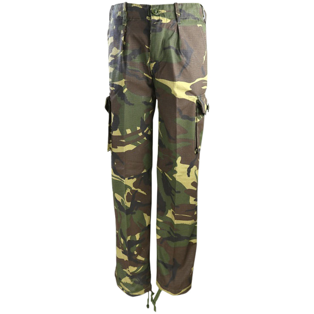 Cotton cargo trousers - Dark khaki green - Kids | H&M IN