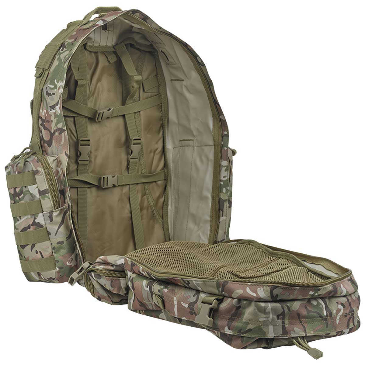 main compartment of kombat 60l btp camo viking patrol pack