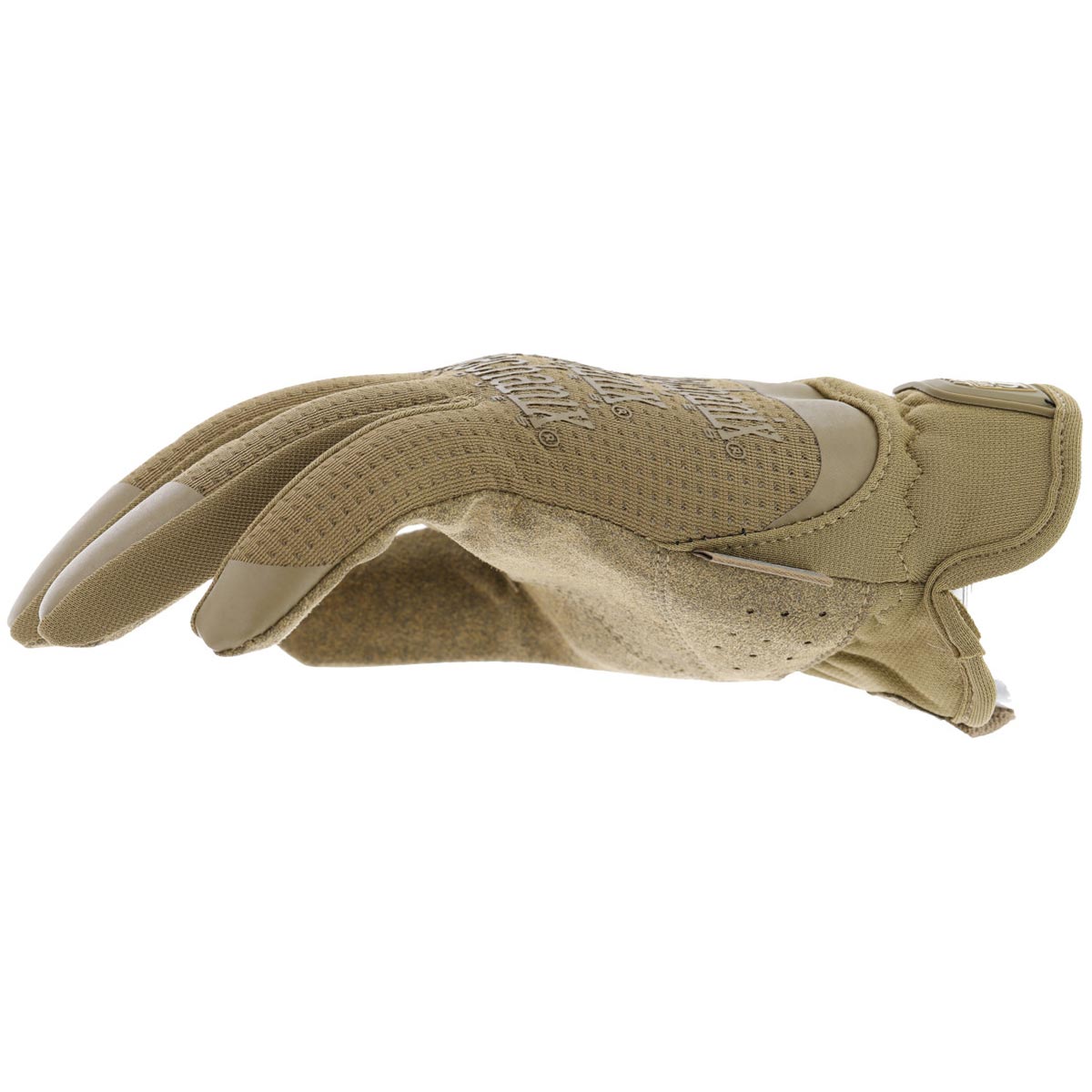 side view of coyote mechanix fastfit glove