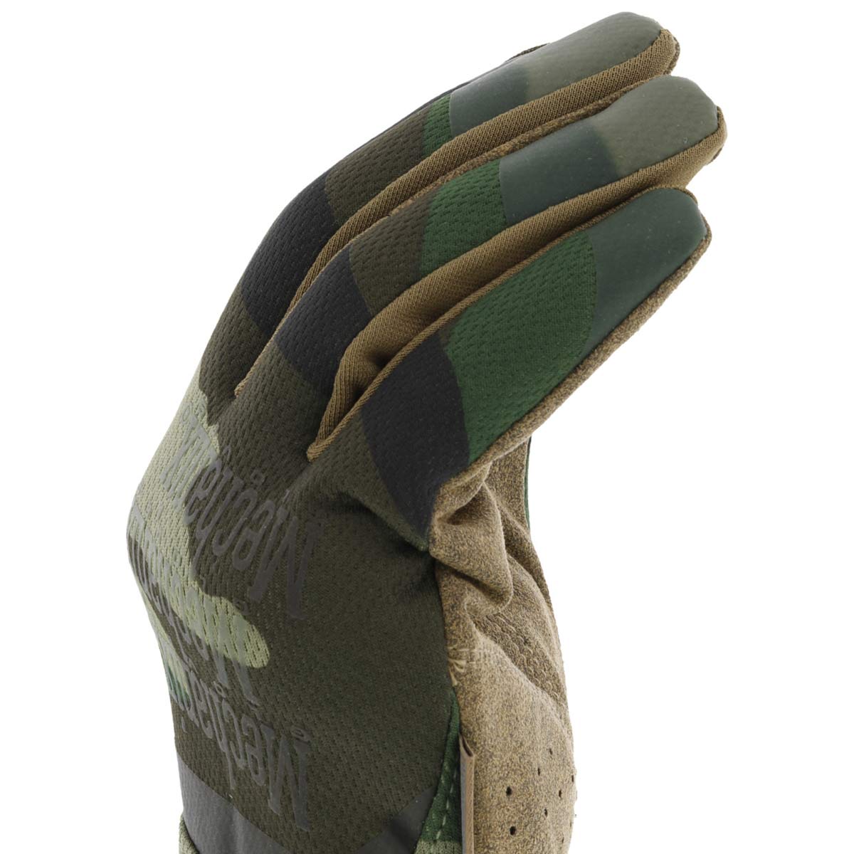 fingers on mechanix fastfit glove woodland camo