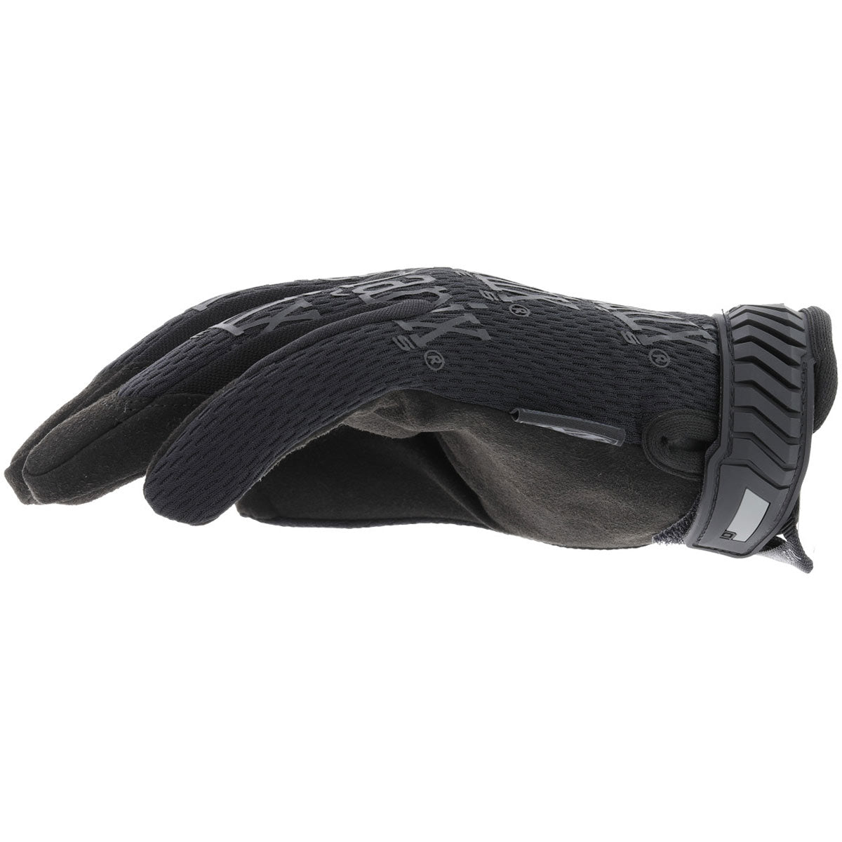 side view of black mechanix the original glove