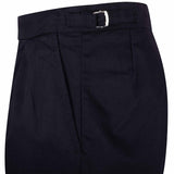 metal hook waistband royal navy shorts