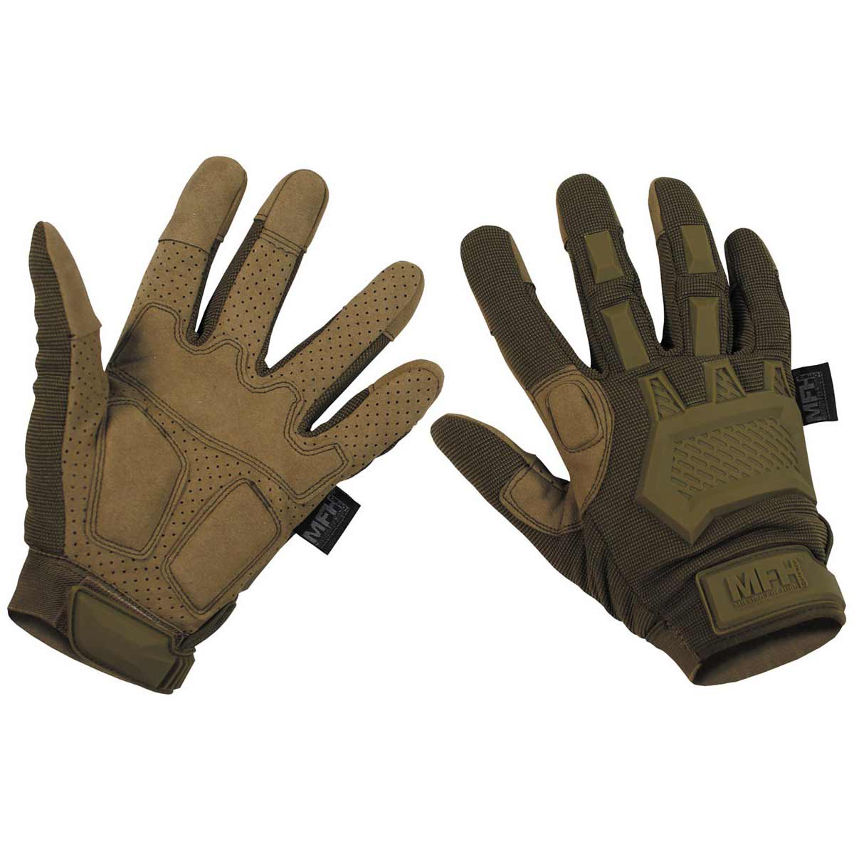 mfh action tactical gloves coyote tan