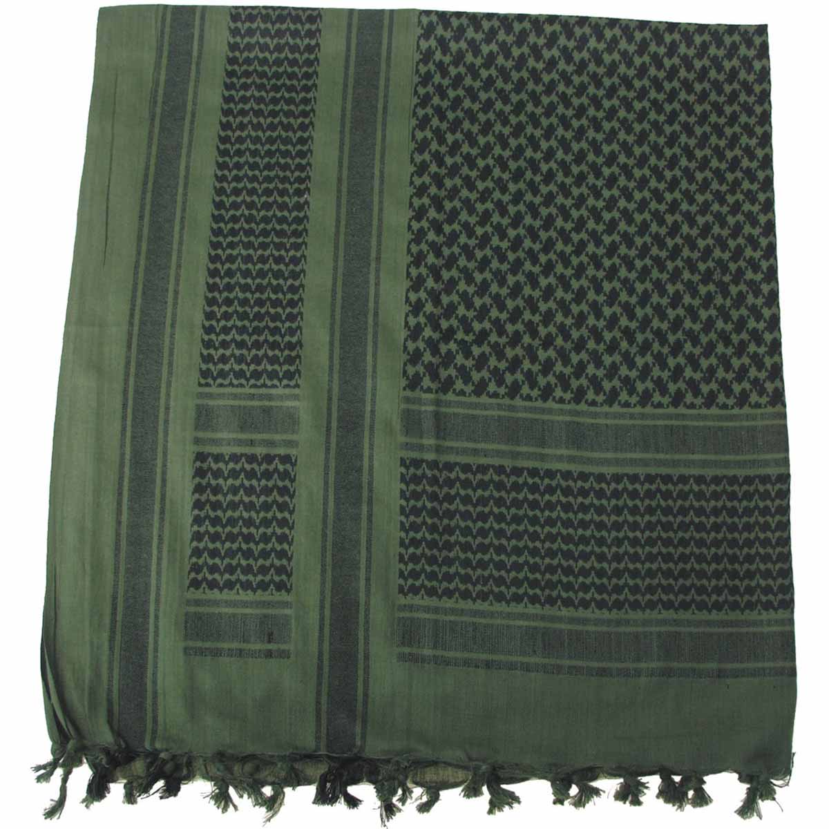 mfh shemagh olive black fold