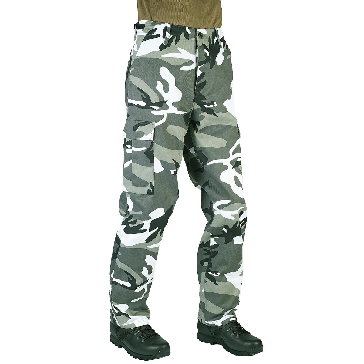 mil tec bdu ranger combat trousers urban camo with boots