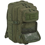 mil tec molle assault pack 36l olive front zipped pocket