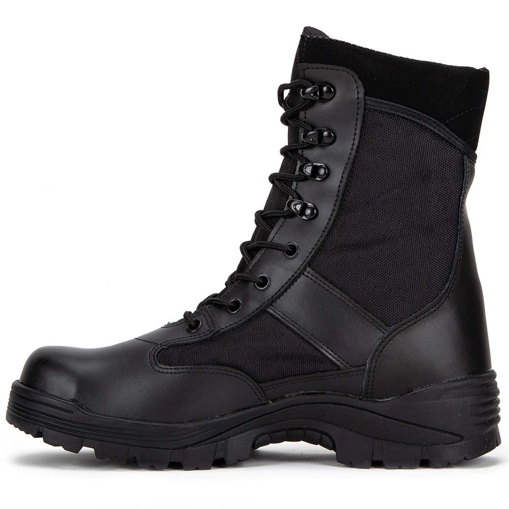 Military style store steel toe boots