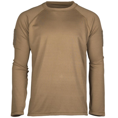 mil tec tactical quick dry long sleeve shirt coyote