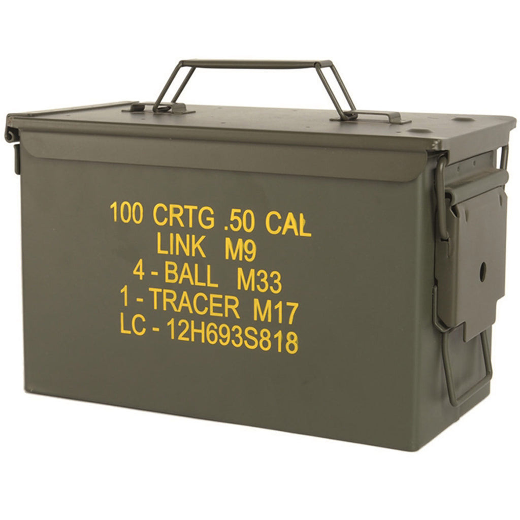  HOMESTEAD 50 Cal Metal Ammo Can - New Steel M2A1 Military Ammo  Box, Airtight and Water-Resistant Ammo Box for Storage : Sports & Outdoors