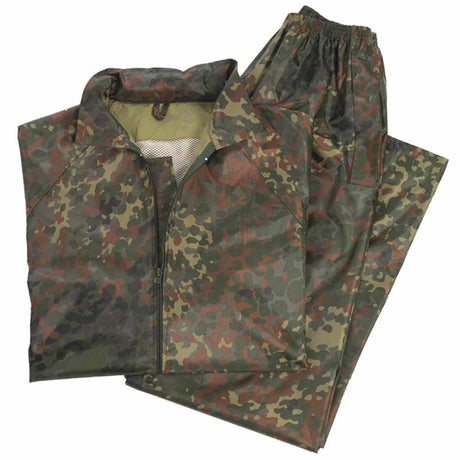 mil-tec waterproof rain suit flecktarn