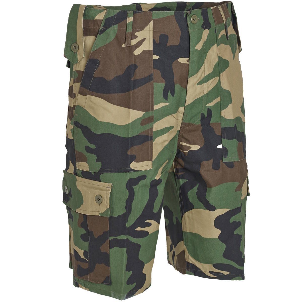 military combat shorts us woodland camouflage