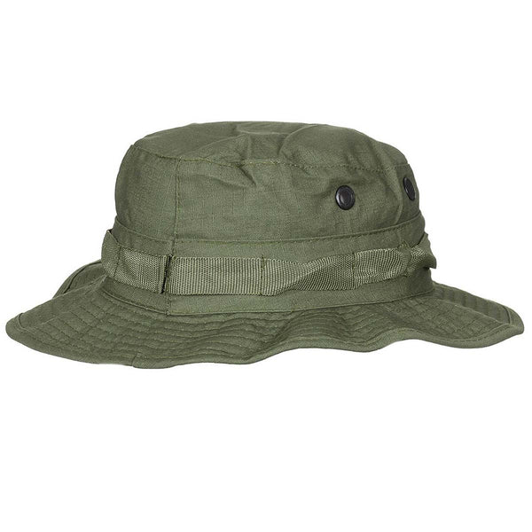 British Olive Drab Rip Stop Boonie Hat with Neck Flap - Army Bush Cap Sun  Bucket