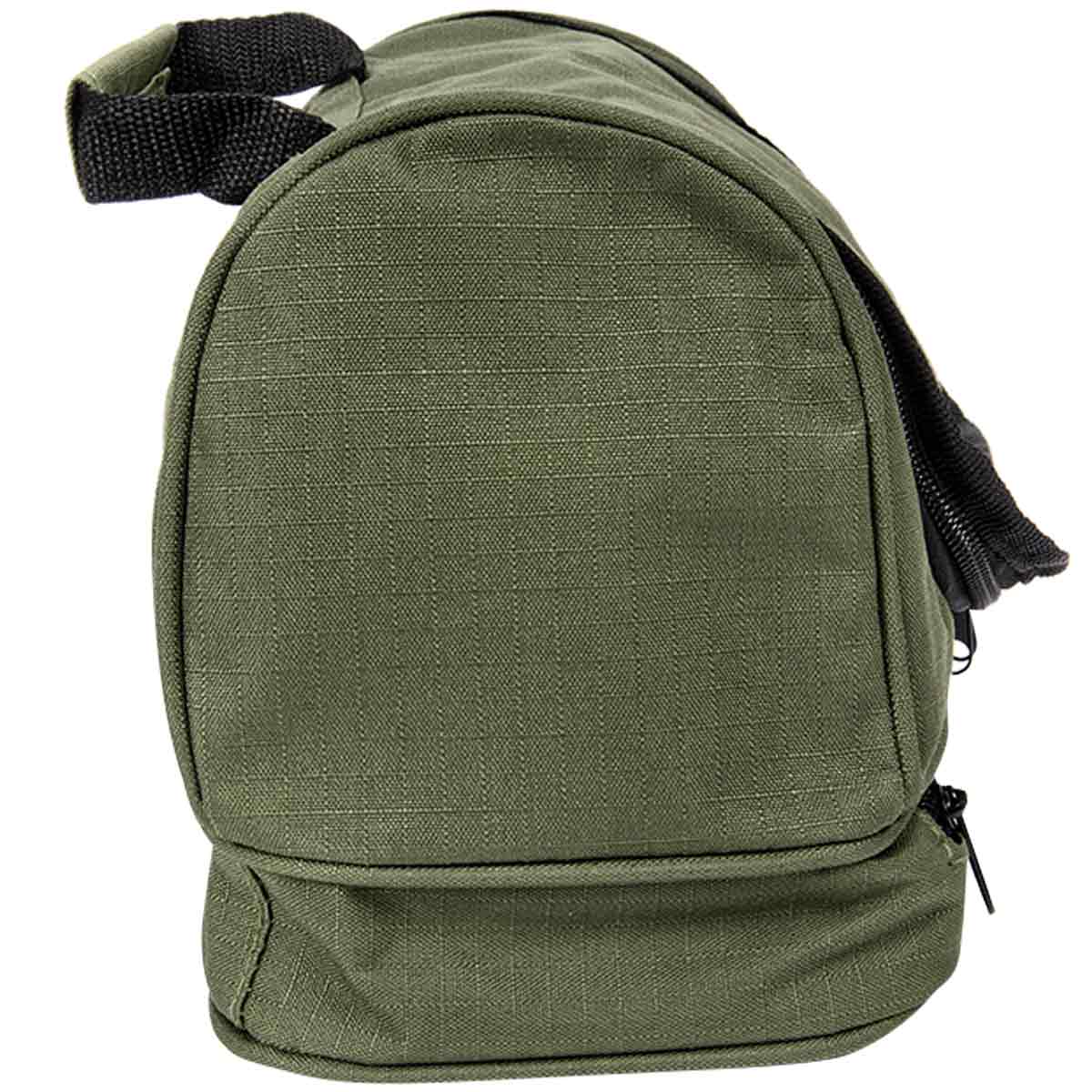 packed side view snugpak essentials wash bag olive