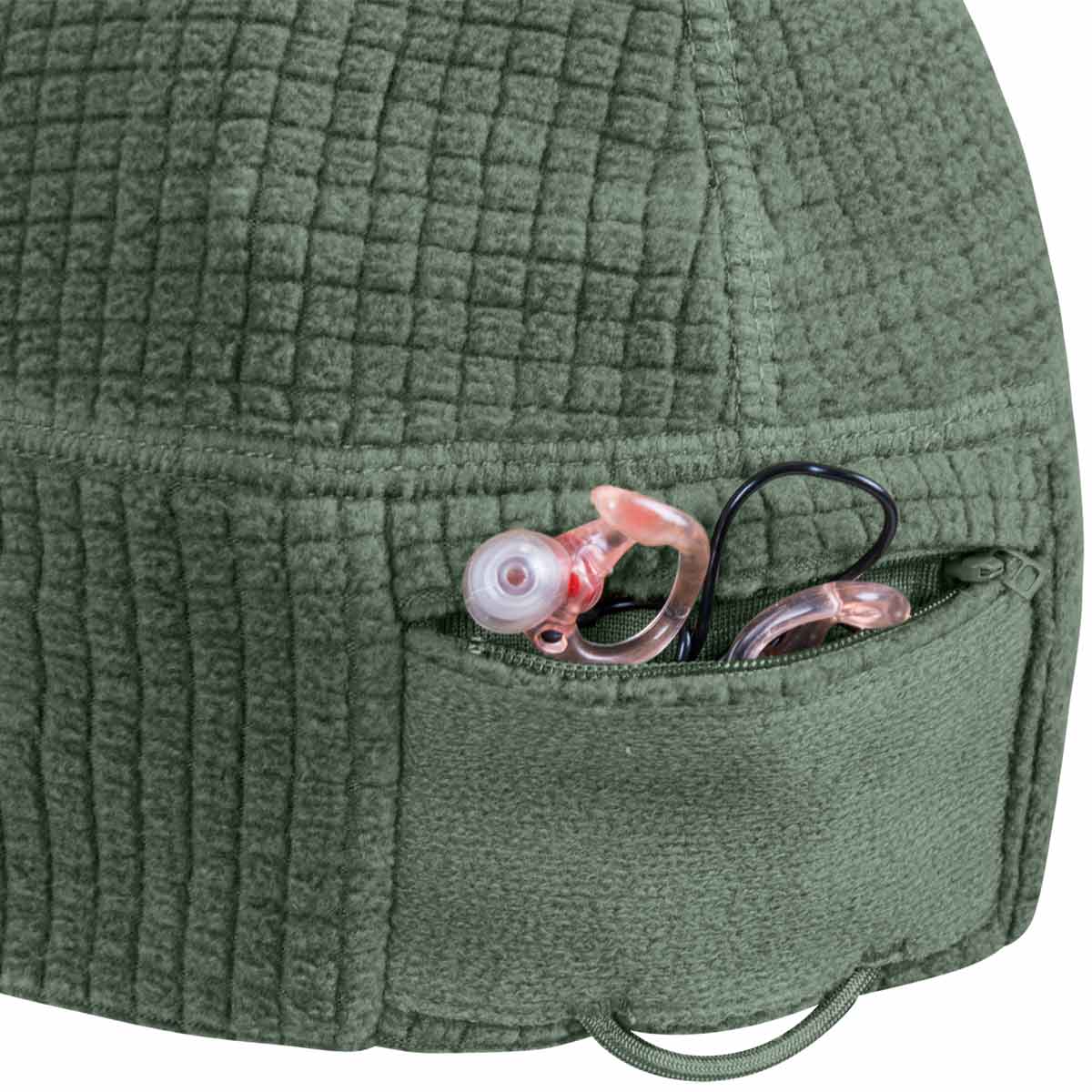 helikon range beanie cap olive winter casual fleece