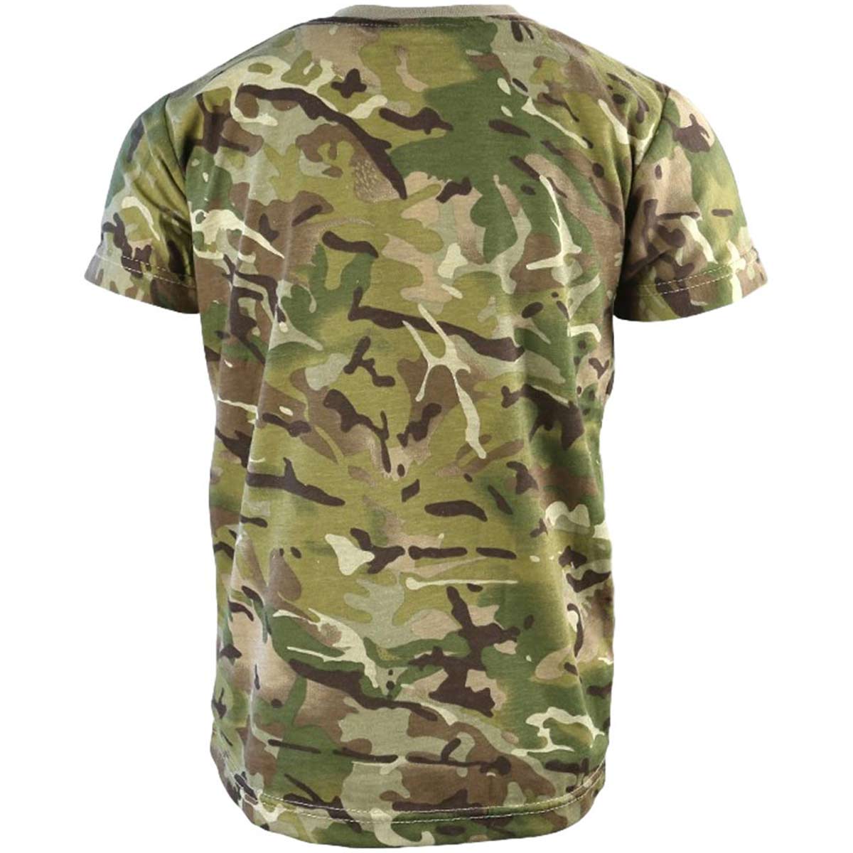 rear of kombat kids army btp camo t shirt