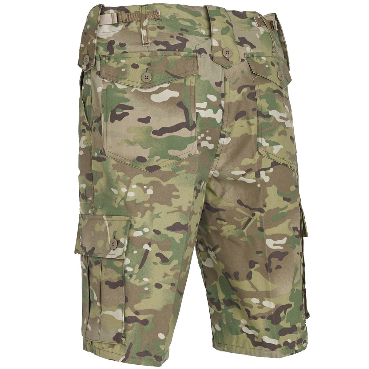 rear of military combat shorts multicam camo