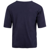 rear of royal navy blue tshirt used