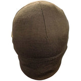 rear of ussen olive green merino wool hat