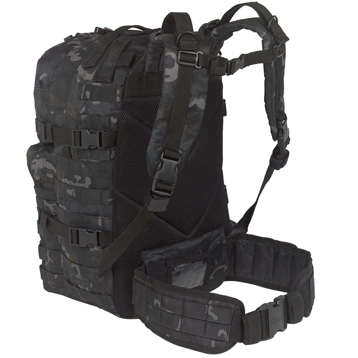 rear shoulder and waist strap kombat 40 litre molle pack btp black