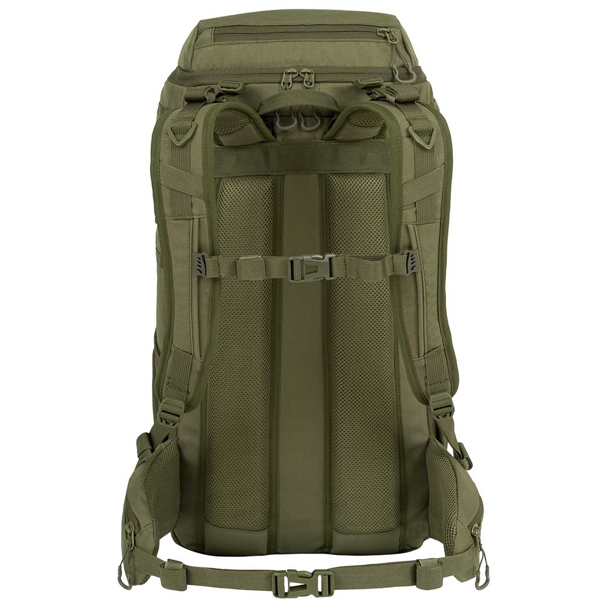 rear view highlander eagle 3 backpack 40l olive green