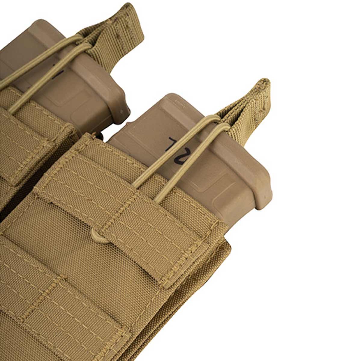 retension straps of viper coyote quick release double mag pouch