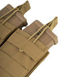 retension straps of viper coyote quick release double mag pouch